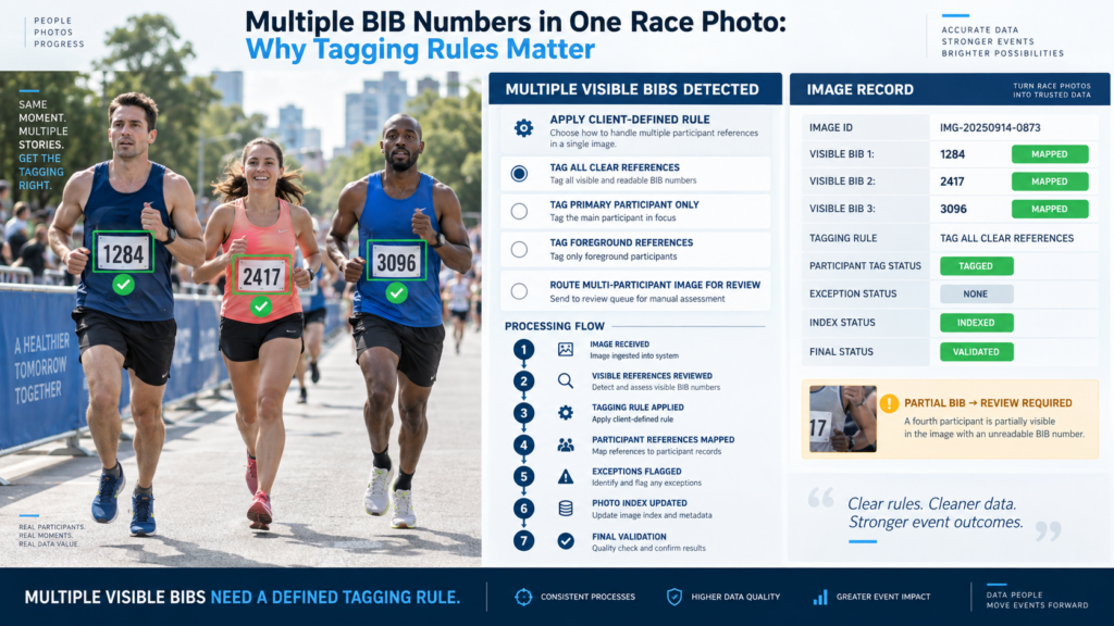 race photo tagging and participant-reference control centre